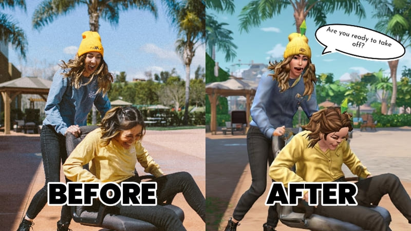 Filter AI PS2: Menjadi NPC Video Game Sims Dengan BeautyPlus